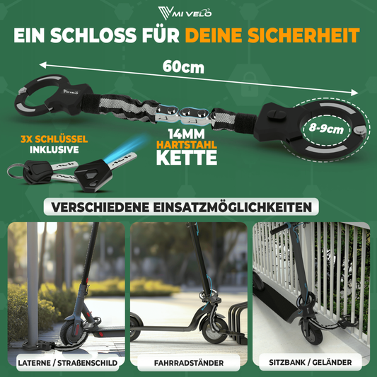 Stabiles Handschellenschloss für E-Scooter & Fahrrad