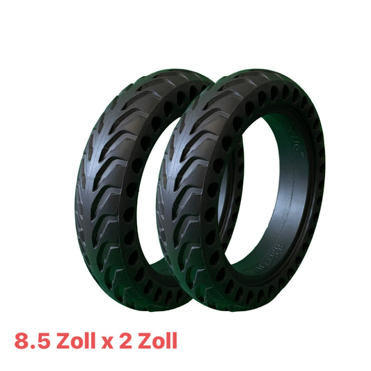 2 Stück E-Scooter Vollgummireifen 8,5 x 2 Zoll pannensicherer Honeycomb Reifen für E-Scooter verschiedener Marken - MabeaMobility