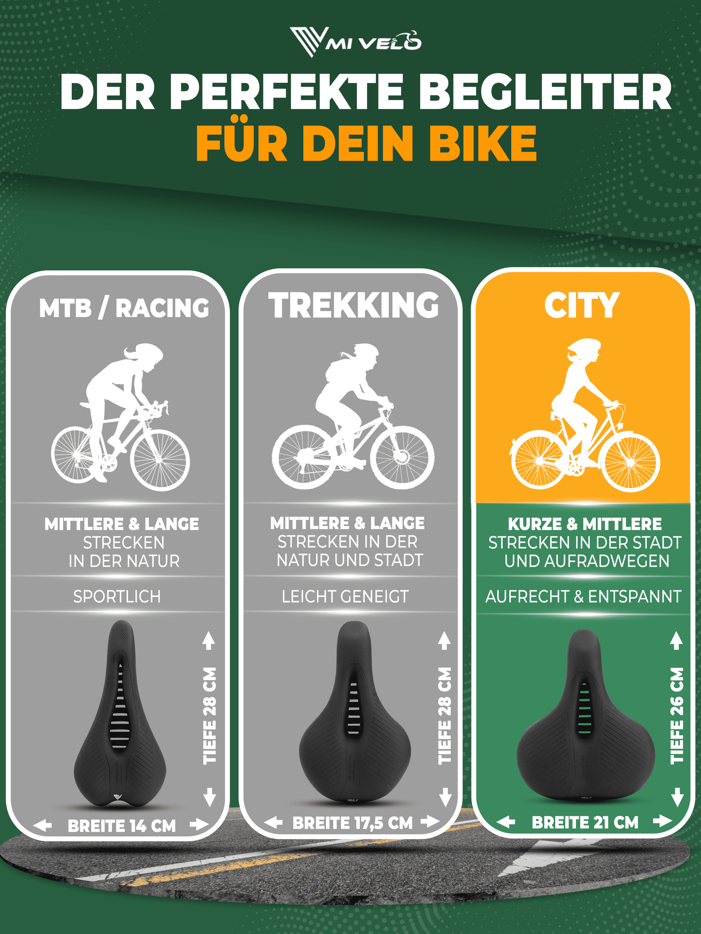 Ergonomischer Fahrradsattel