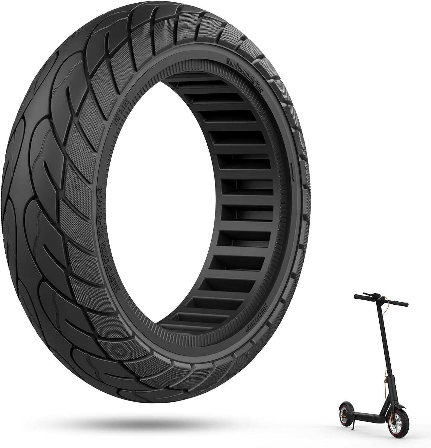 E-Scooter Vollgummi Reifen Vollgummi 10x2.5 Zoll (60/70-7.0) kompatibel mit Ninebot usw