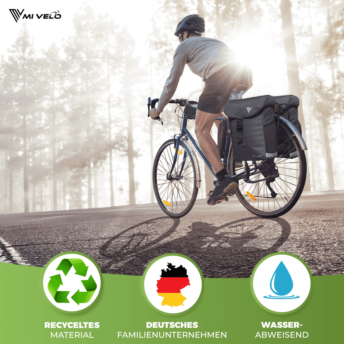 Fahrrad-Doppeltasche 36L