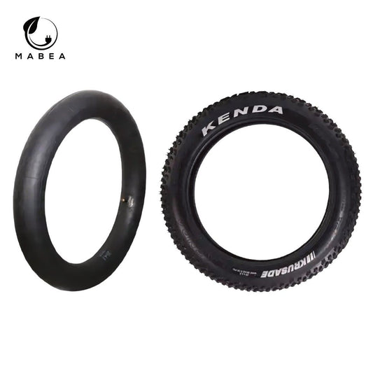 Kenda Krusade 26x4.0 Fatbike Reifen ohne Schlauch, Fat Bike Mantel Schwarz - MabeaMobility