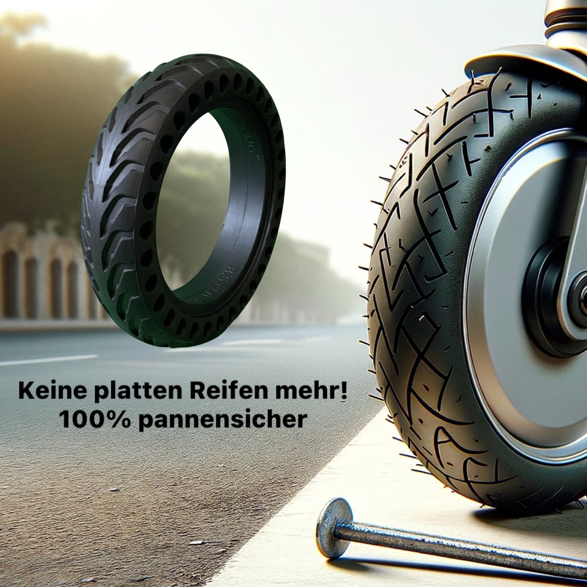 2 Stück E-Scooter Vollgummireifen 8,5 x 2 Zoll pannensicherer Honeycomb Reifen für E-Scooter verschiedener Marken - MabeaMobility