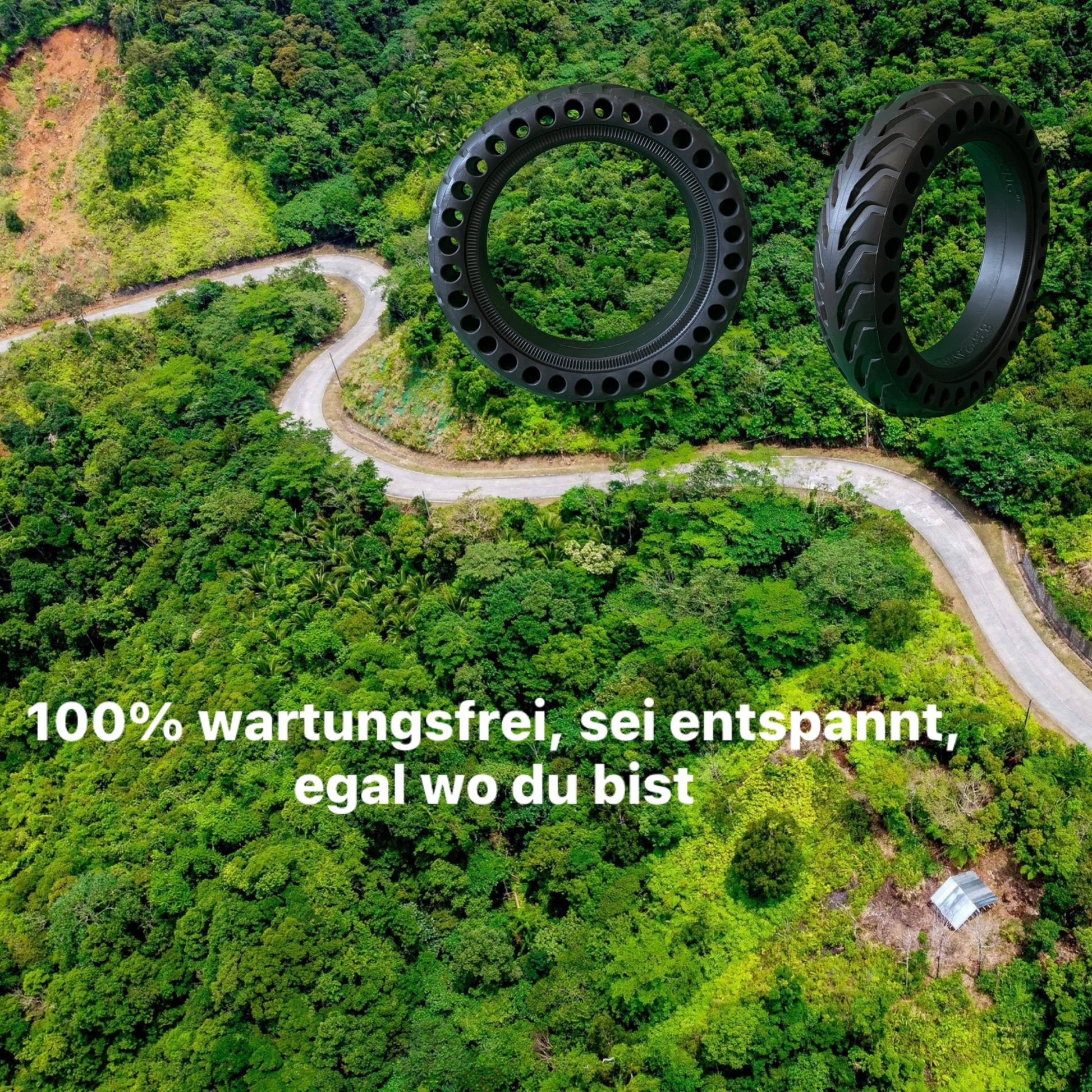 2 Stück E-Scooter Vollgummireifen 8,5 x 2 Zoll pannensicherer Honeycomb Reifen für E-Scooter verschiedener Marken - MabeaMobility