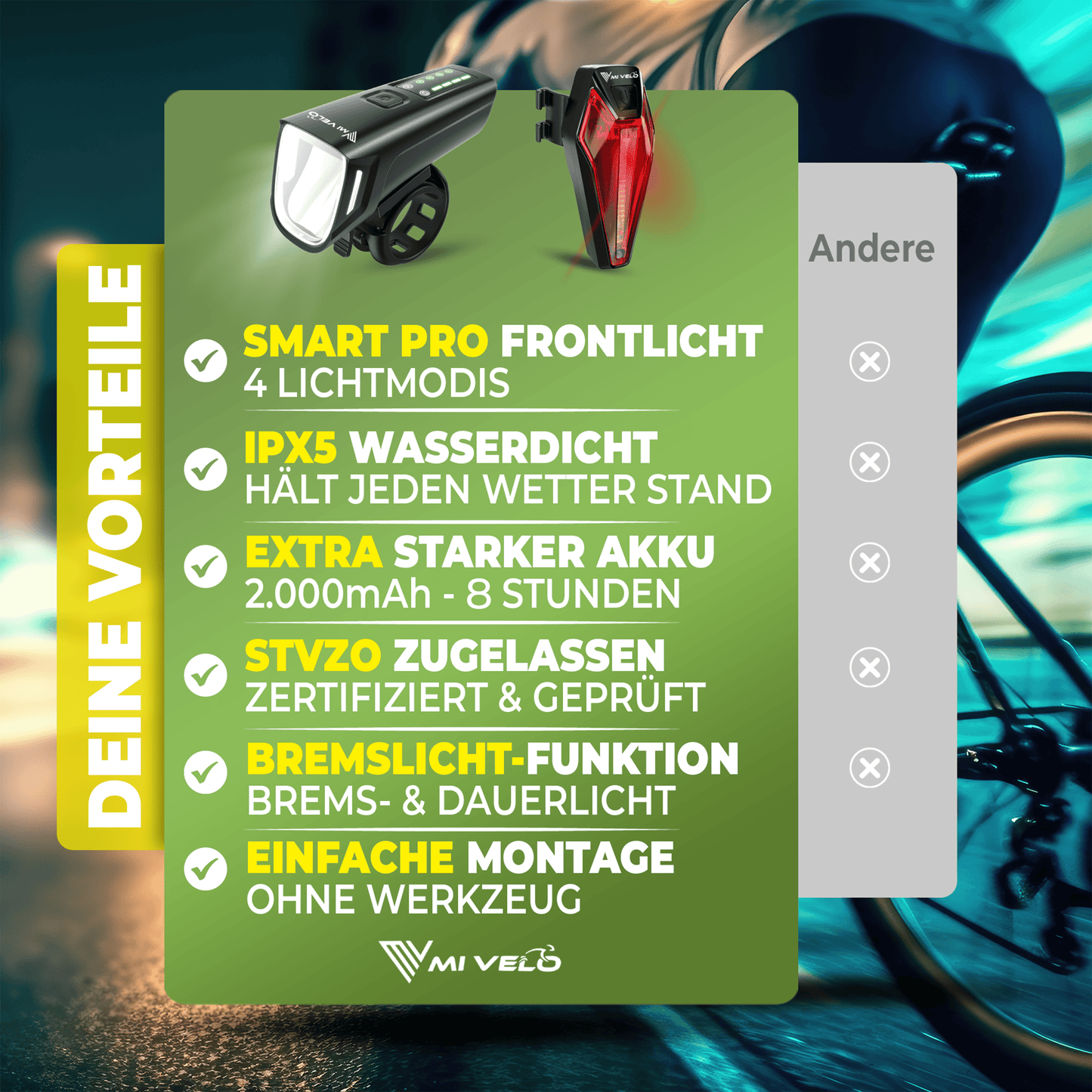 Fahrradlicht-Set SMART PRO