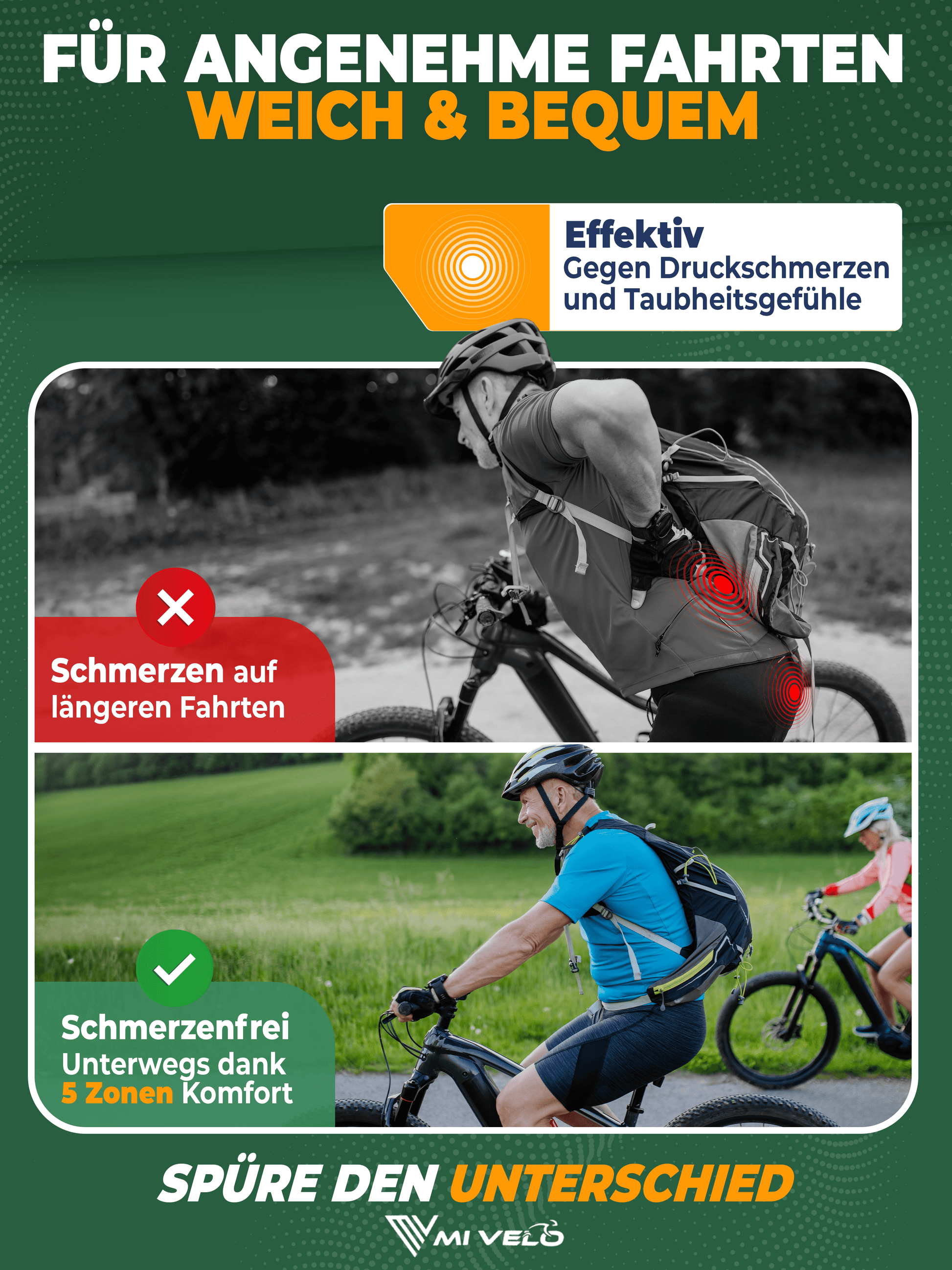 Bequemer Fahrradsattel MTB