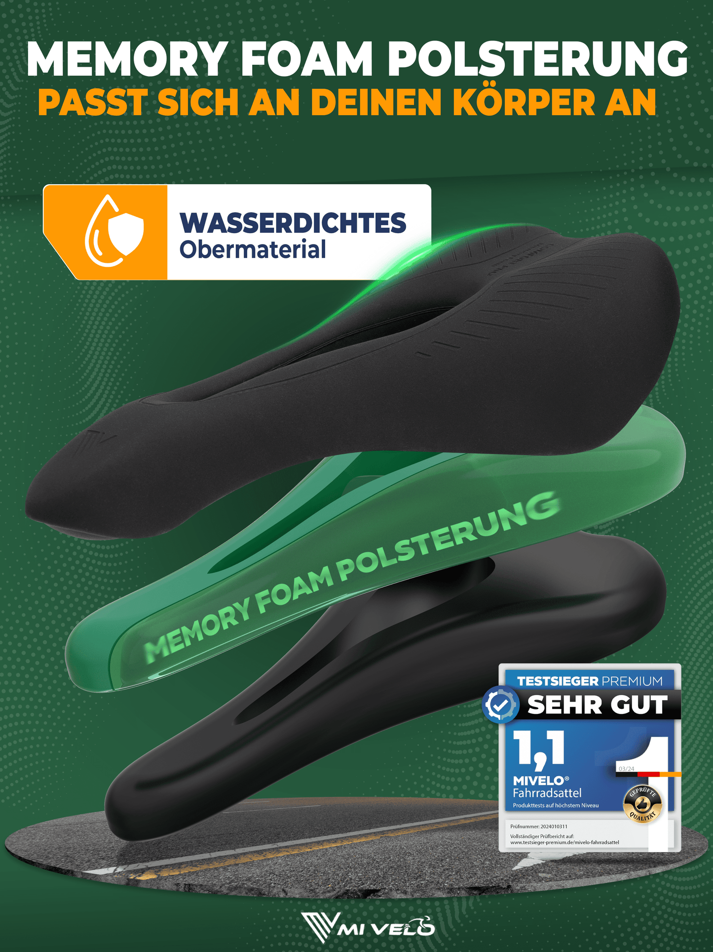 Bequemer Fahrradsattel MTB