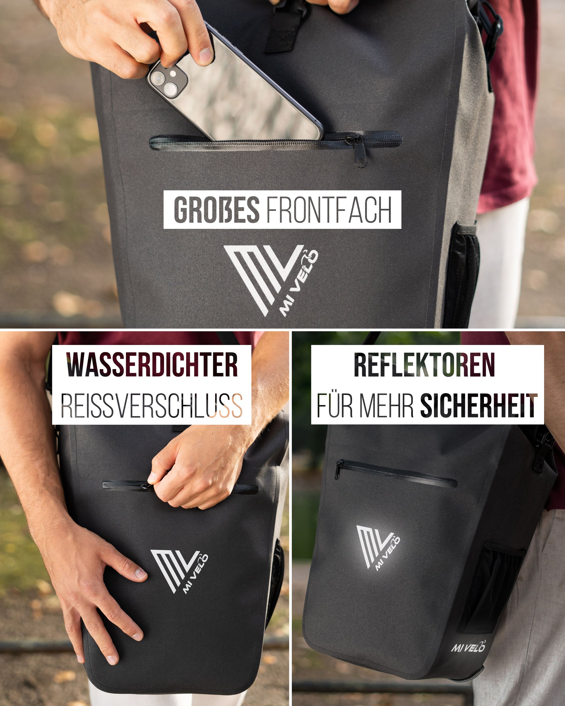 2in1 Fahrradtasche 25L wasserdicht